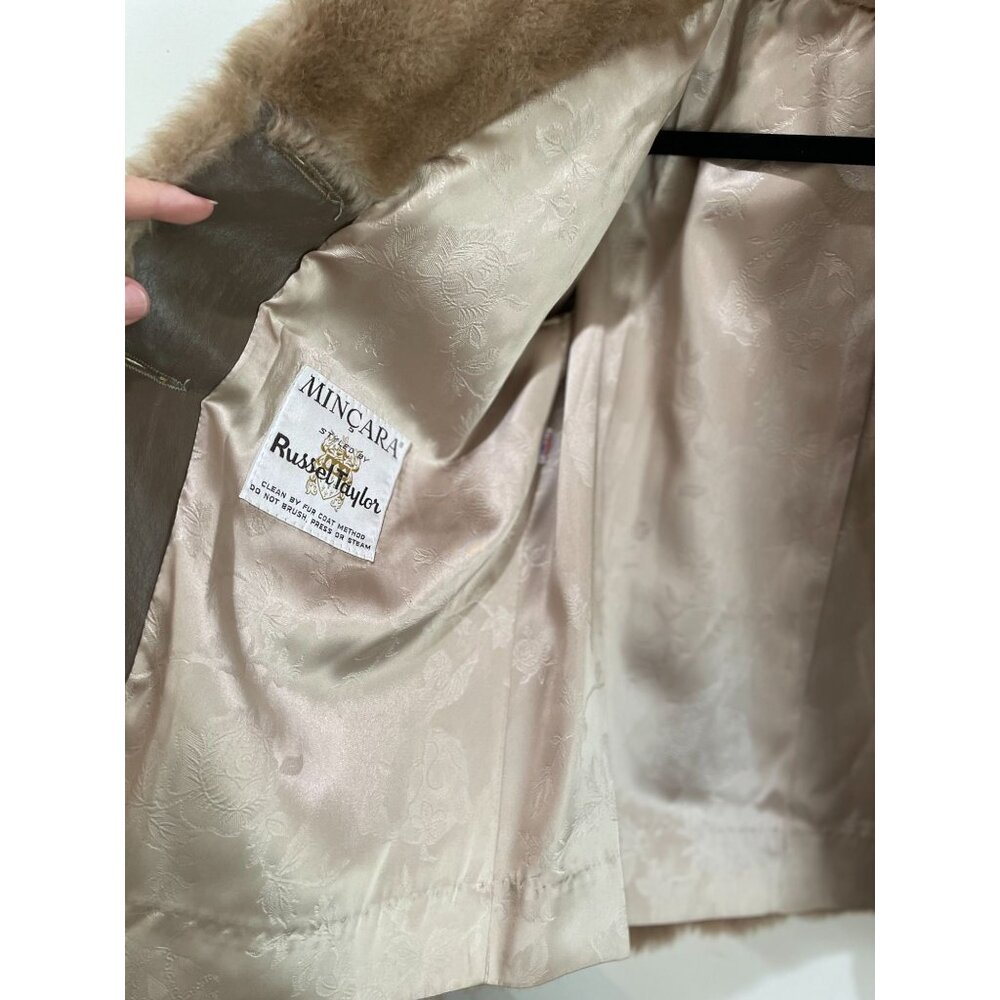 Vintage Mincara Faux Fur Coat By Russel Taylor Women's Medium - Picture 6 of 9